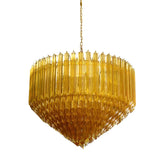 Petala Amber Art Glass Chandelier – ∅ 29.5 x H 25.6 finish configuration
