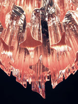 Prism Pink Glass Curated Mouth-Blown Frosted Gla – dimensional scale reference
