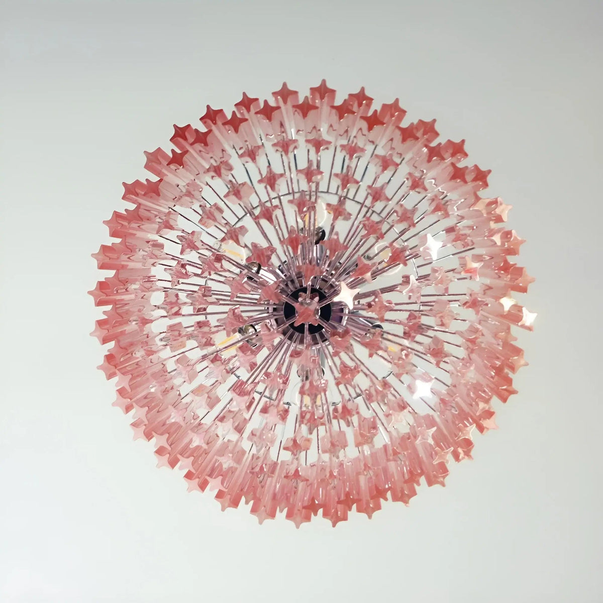 Prism Pink Glass Curated Mouth-Blown Frosted Gla – macro detail view #1