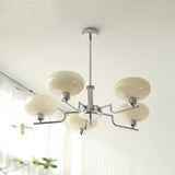 Puja Chandeliers Curated Mouth-Blown Frosted Gla – 5 heads ∅ 29.5 x H 11.0 finish configuration #1