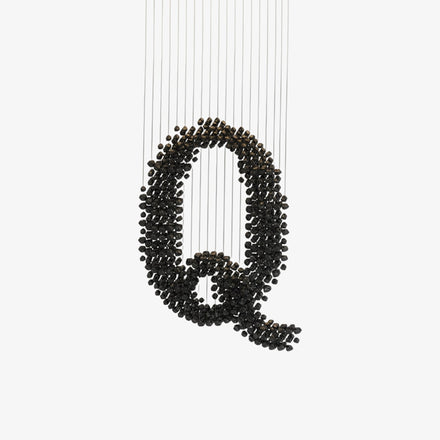 Charcoal Sculptural Chandelier (Model Q)