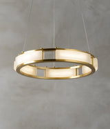 Qatar Alabaster Curated Alabaster Chandelier – structural canopy joint detail