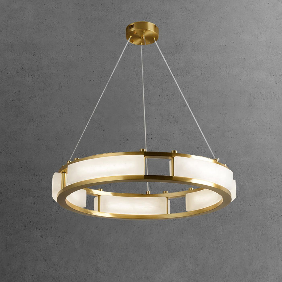 Qatar Alabaster Curated Alabaster Chandelier – ∅ 23.6 x H 59  Dia 60cm x H 150cm finish configuration