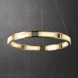 Qatar Alabaster Curated Alabaster Chandelier – unlit natural material contrast