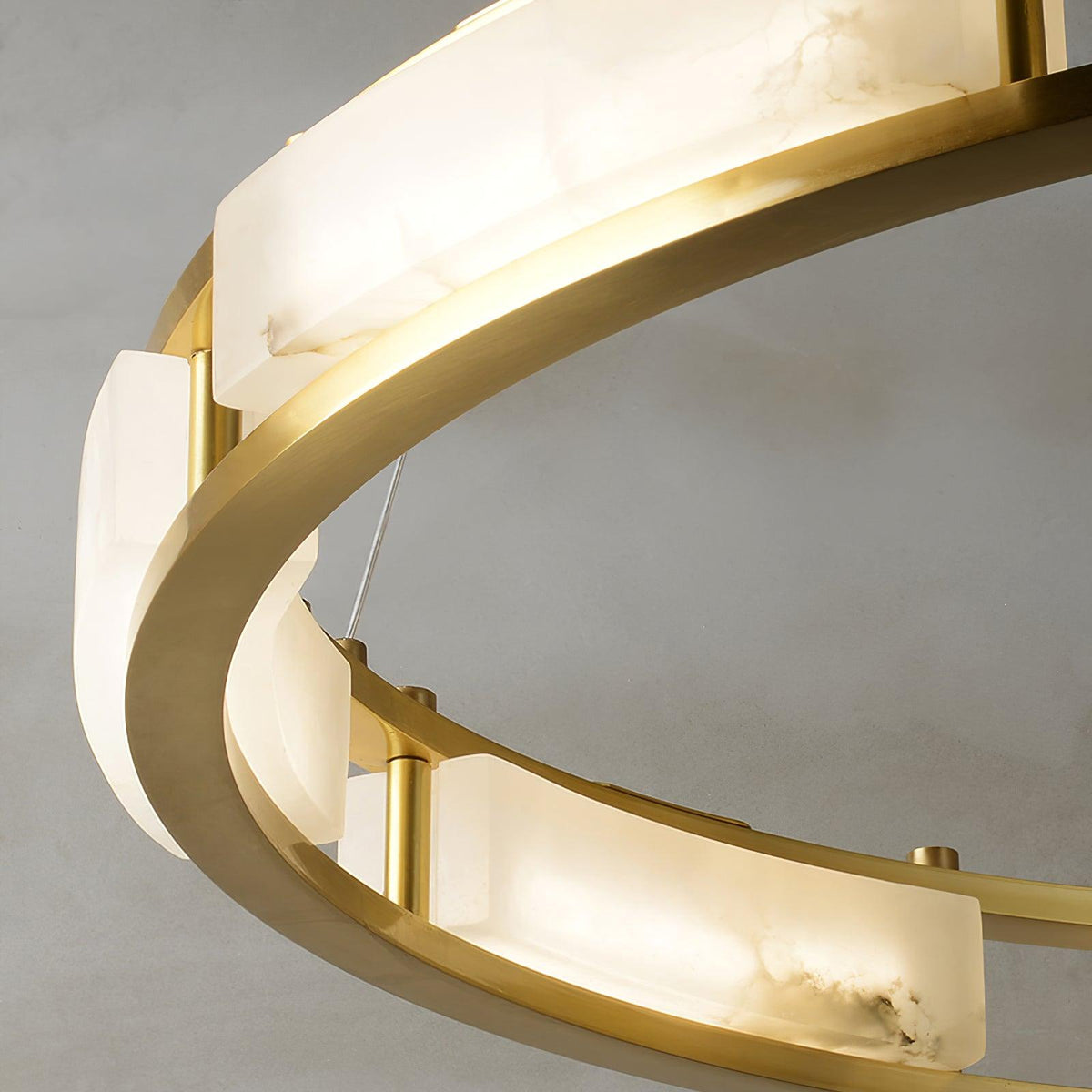 Qatar Alabaster Curated Alabaster Chandelier – macro detail view #1