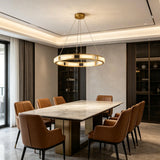 Spanish Alabaster Chandelier View 3 | Natural Spanish Alabaster Qatar  Halo Chandelier | Modern Luxury Lighting | JINSHE | JINSHE