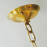 Quincy Curated Mouth-Blown Frosted Glass Chandel – full fixture elevation view