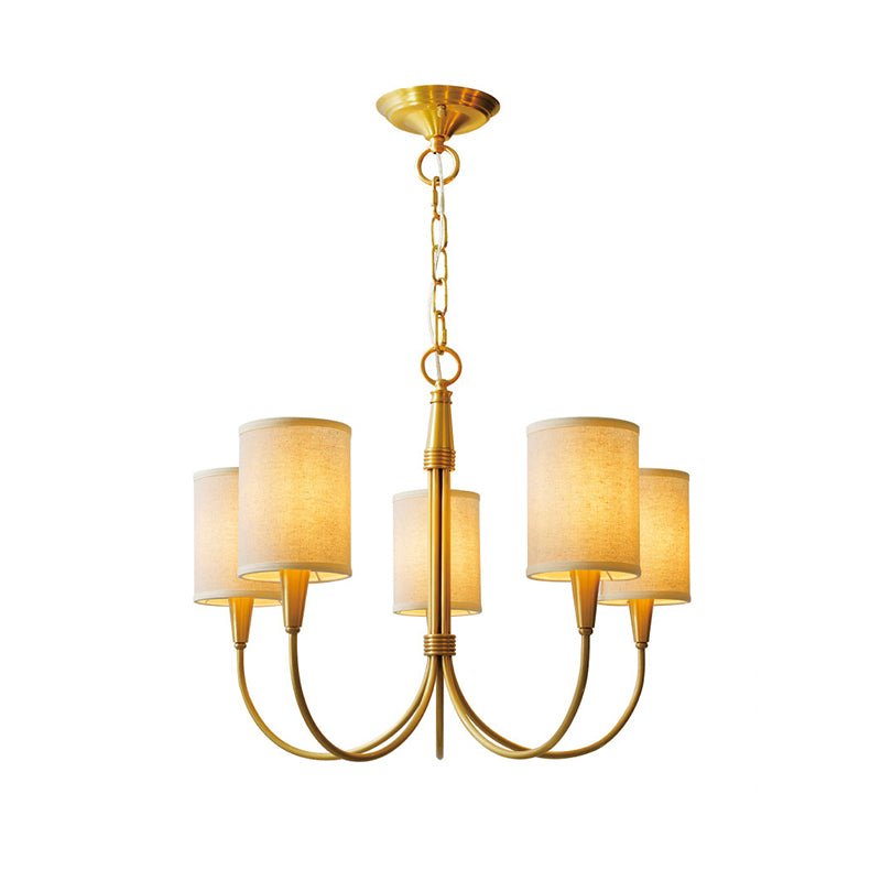 Quincy Curated Mouth-Blown Frosted Glass Chandel – 5 Heads ∅ 24.4 x H 19.7 Dia 62cm x H 50c finish configuration