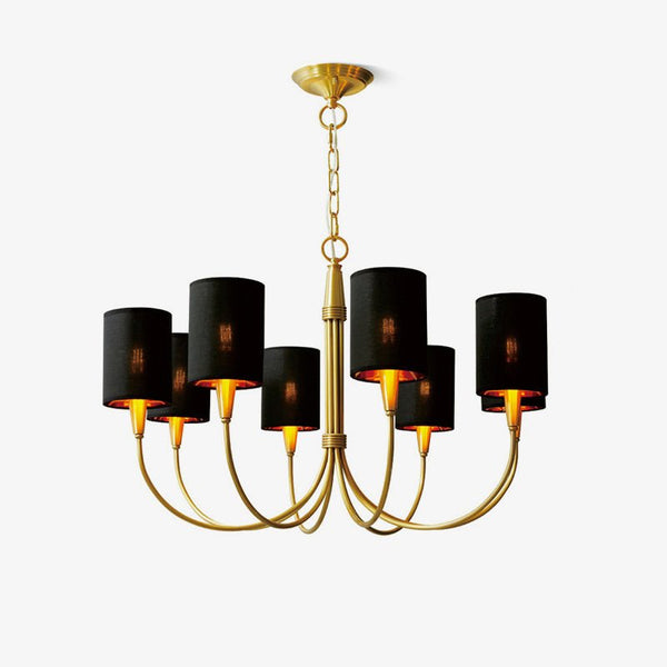 Quincy Curated Mouth-Blown Frosted Glass Chandel