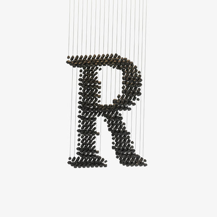 Charcoal Sculptural Chandelier (Model R)