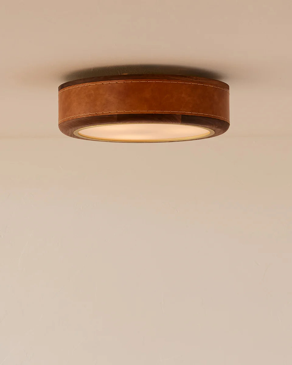 Chandelier View 6 | Nura Leather & Walnut Chandelier | Japandi Artisan Ceiling Light | JINSHE | JINSHE
