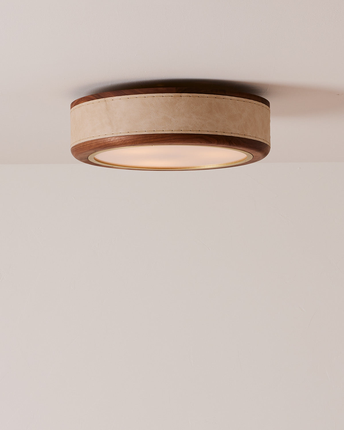 Chandelier View 3 | Nura Leather & Walnut Chandelier | Japandi Artisan Ceiling Light | JINSHE | JINSHE