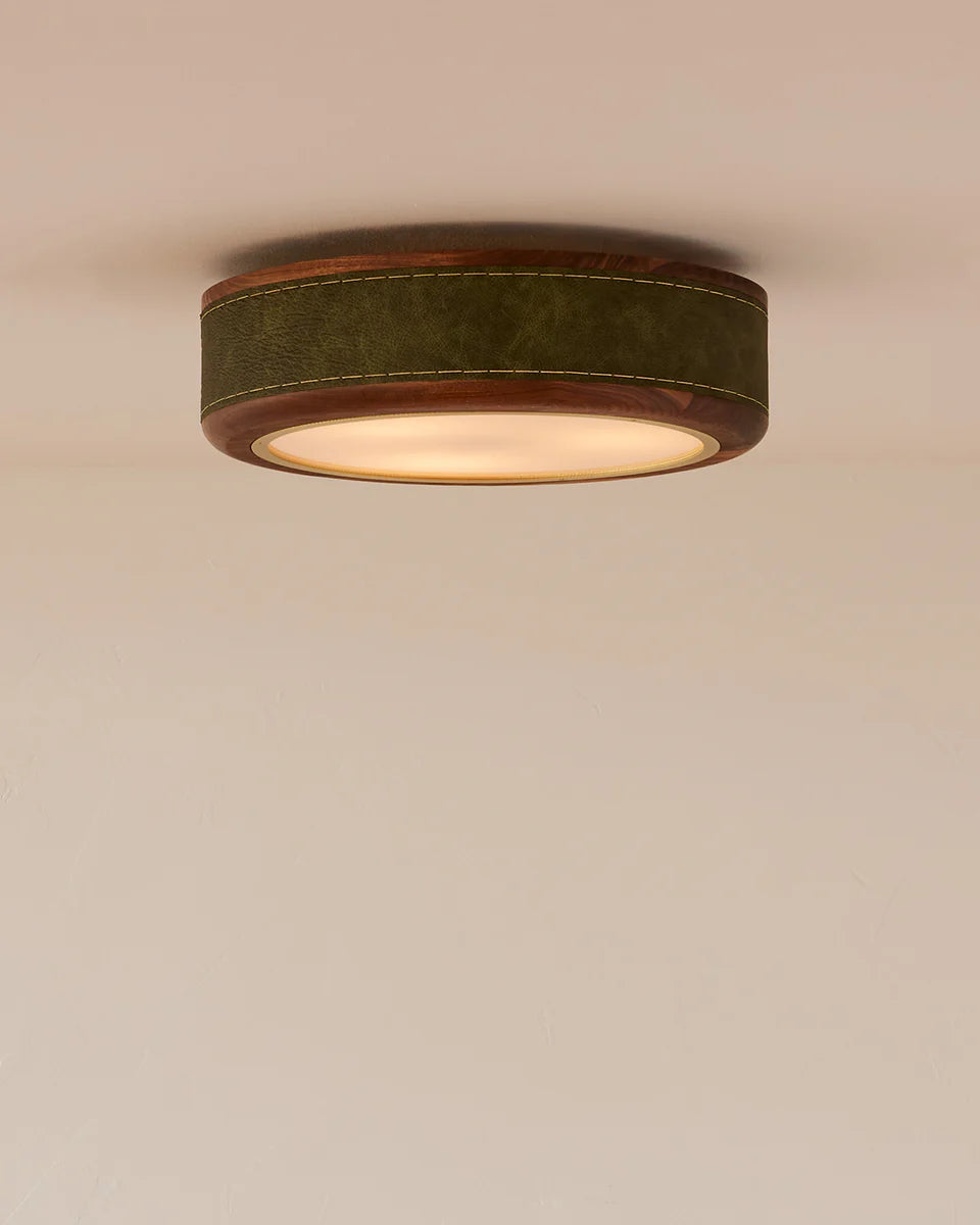 Chandelier View 10 | Nura Leather & Walnut Chandelier | Japandi Artisan Ceiling Light | JINSHE | JINSHE
