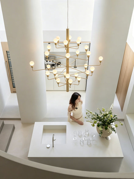 Raggiera Tiered Alabaster Chandelier