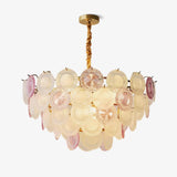Rainbow Curated Mouth-Blown Frosted Glass Chande – Mouth-Blown Frosted Glass Chandelier