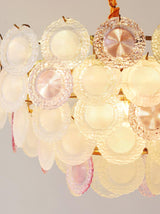 Rainbow Curated Mouth-Blown Frosted Glass Chande – architectural ceiling profile