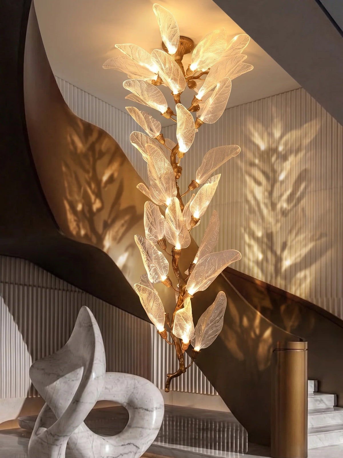 Ramelia Branch Curated Mouth-Blown Frosted Glass – handcrafted surface texture