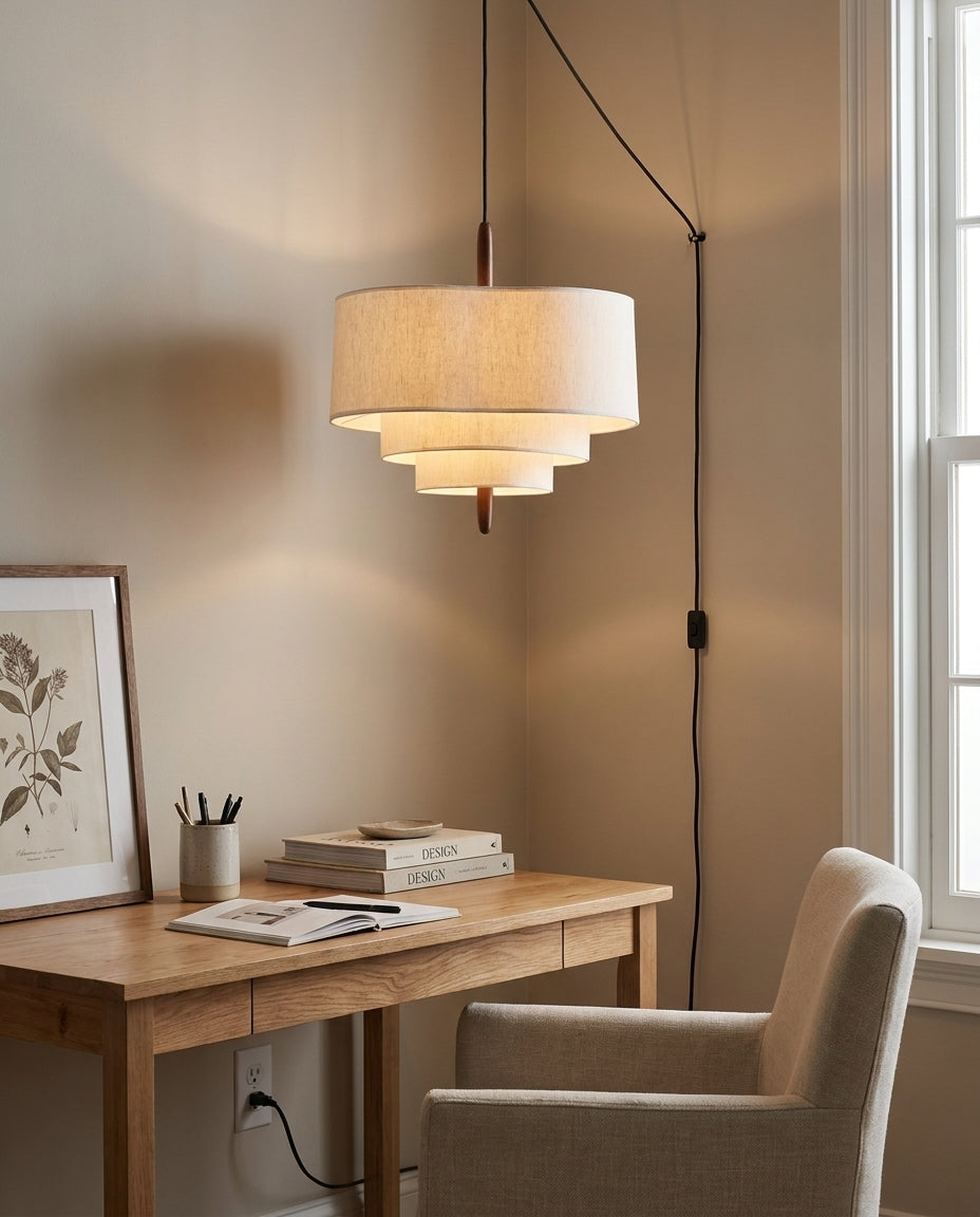Raphia Curated Iron & Glass Pendant Light – architectural ceiling profile