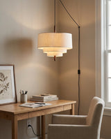 Raphia Curated Iron & Glass Pendant Light – architectural ceiling profile
