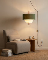 Iron & Glass craftsmanship detail on Raphia Curated Iron & Glass Pendant Light