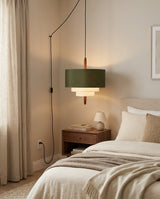 Raphia Curated Iron & Glass Pendant Light – spatial dining room perspective