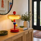 Ravelin Curated Mouth-Blown Frosted Glass Table – structural canopy joint detail