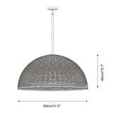 Ravena Curated Solid Brass Pendant Light – dimensional scale reference