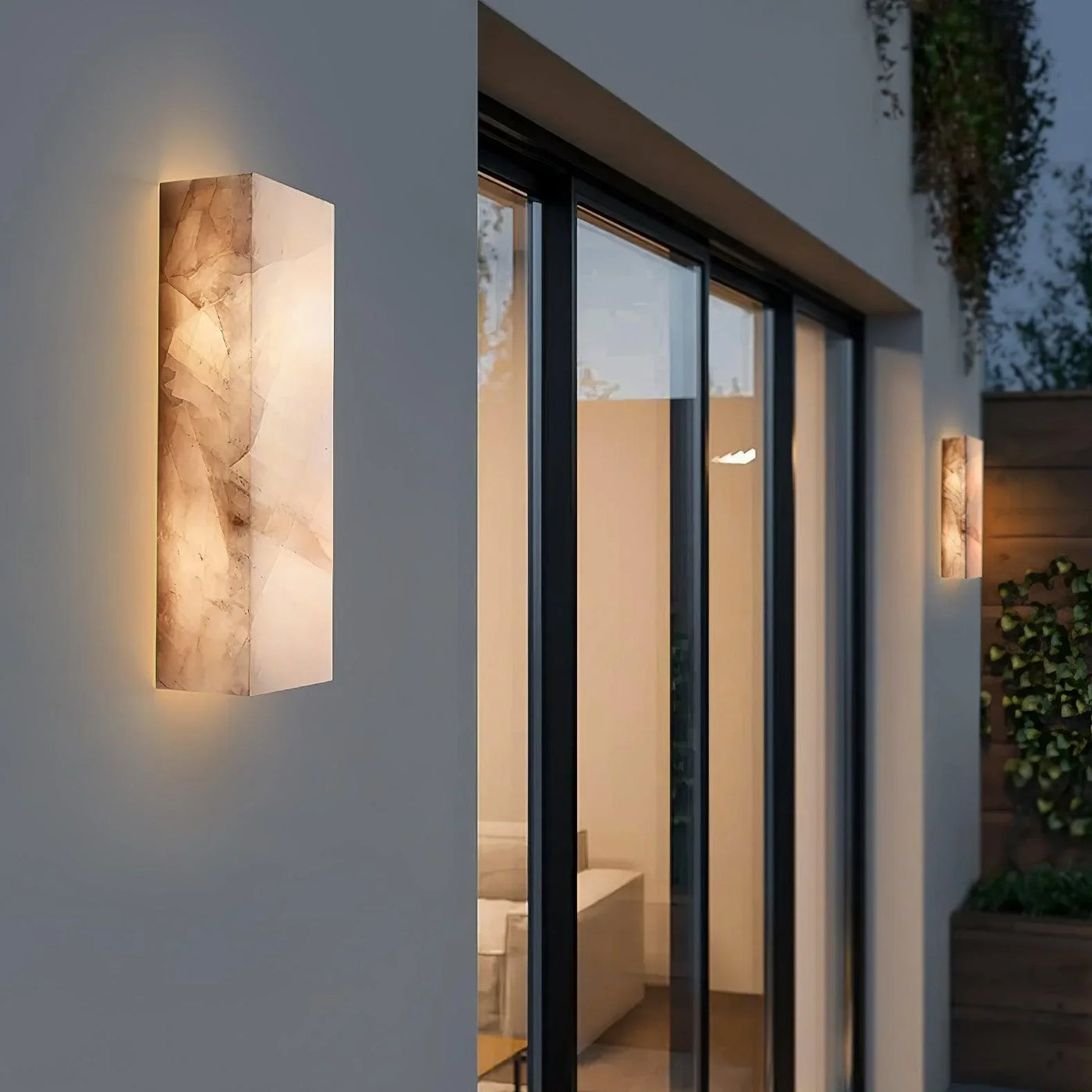 Spanish Alabaster Wall Lamp View 4 | Rectangular Alabaster Wall Sconce | JINSHE | JINSHE