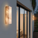 Spanish Alabaster Wall Lamp View 4 | Rectangular Alabaster Wall Sconce | JINSHE | JINSHE