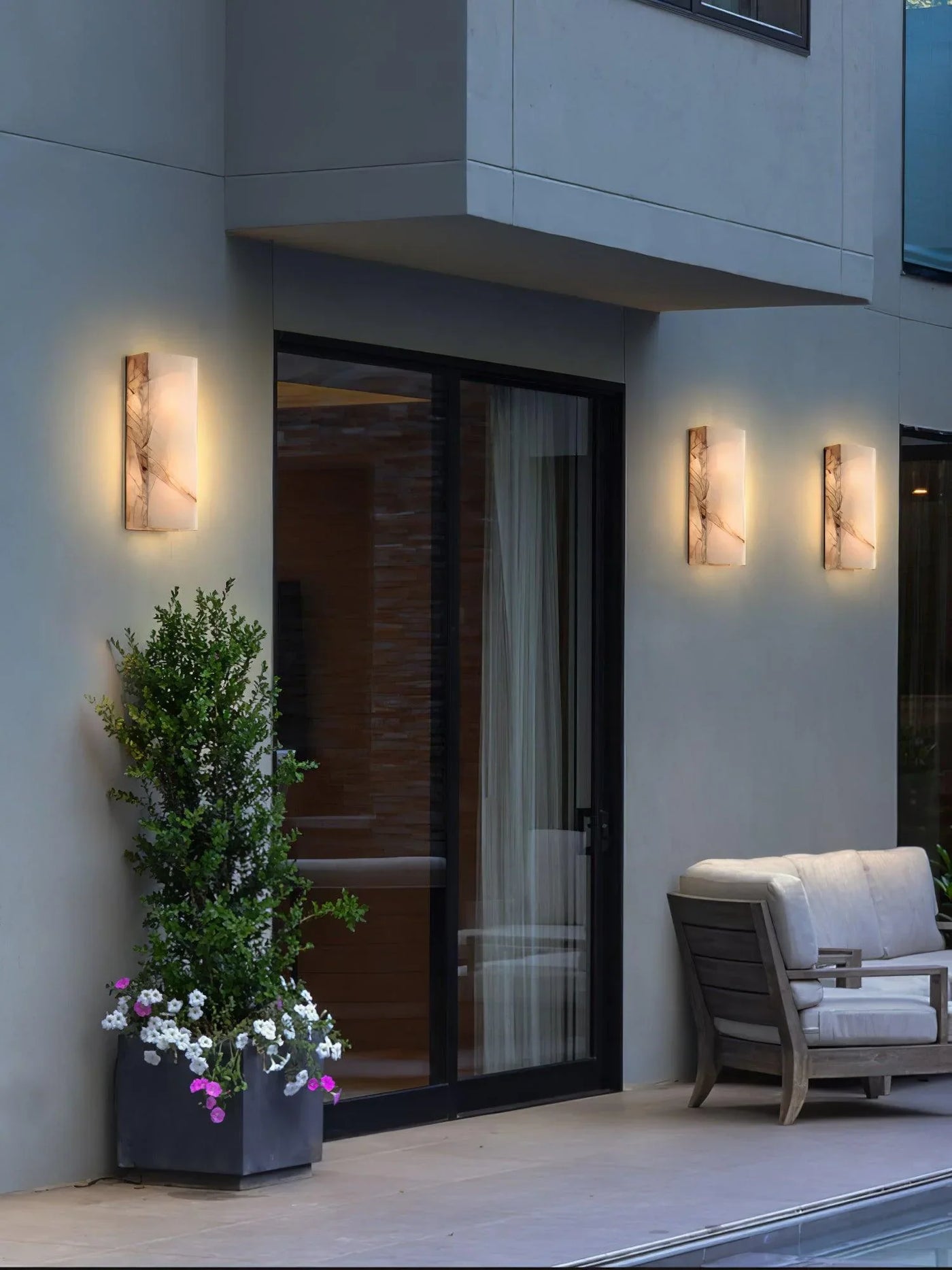 Spanish Alabaster Wall Lamp View 6 | Rectangular Alabaster Wall Sconce | JINSHE | JINSHE