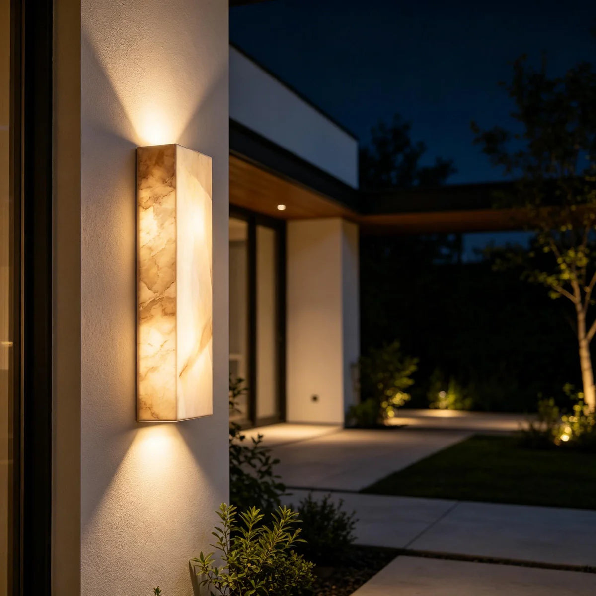 Spanish Alabaster Wall Lamp View 9 | Rectangular Alabaster Wall Sconce | JINSHE | JINSHE