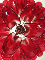 Petala Amber Art Glass Chandelier – macro detail view #1