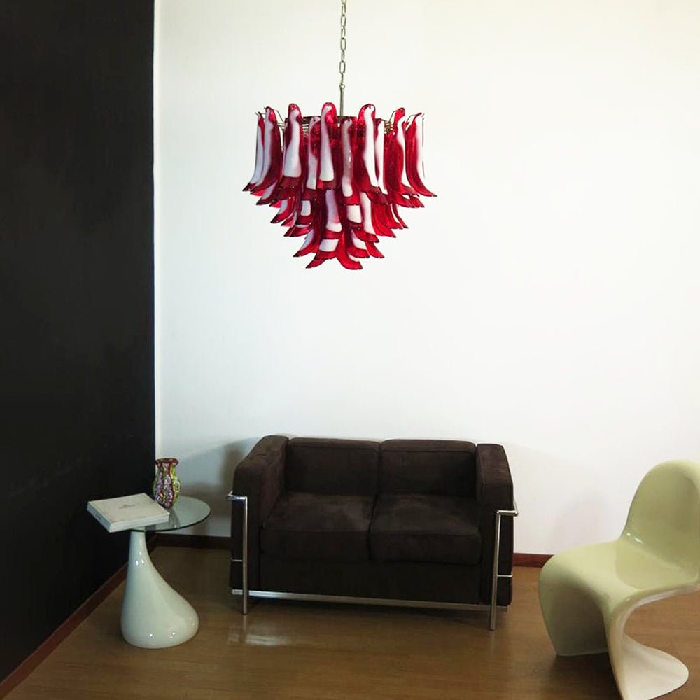 Petala Amber Art Glass Chandelier – architectural ceiling profile