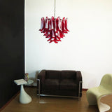 Petala Amber Art Glass Chandelier – architectural ceiling profile