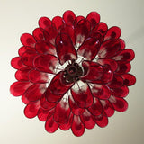 Petala Amber Art Glass Chandelier – dimensional scale reference