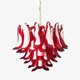 Petala Amber Art Glass Chandelier – handcrafted surface texture