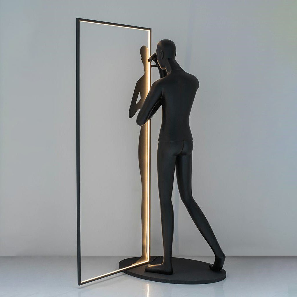 Mirror Sculpture Curated Mouth-Blown Frosted Gla – ∅ 39.4 x W 37.4 x H 98.7 finish configuration