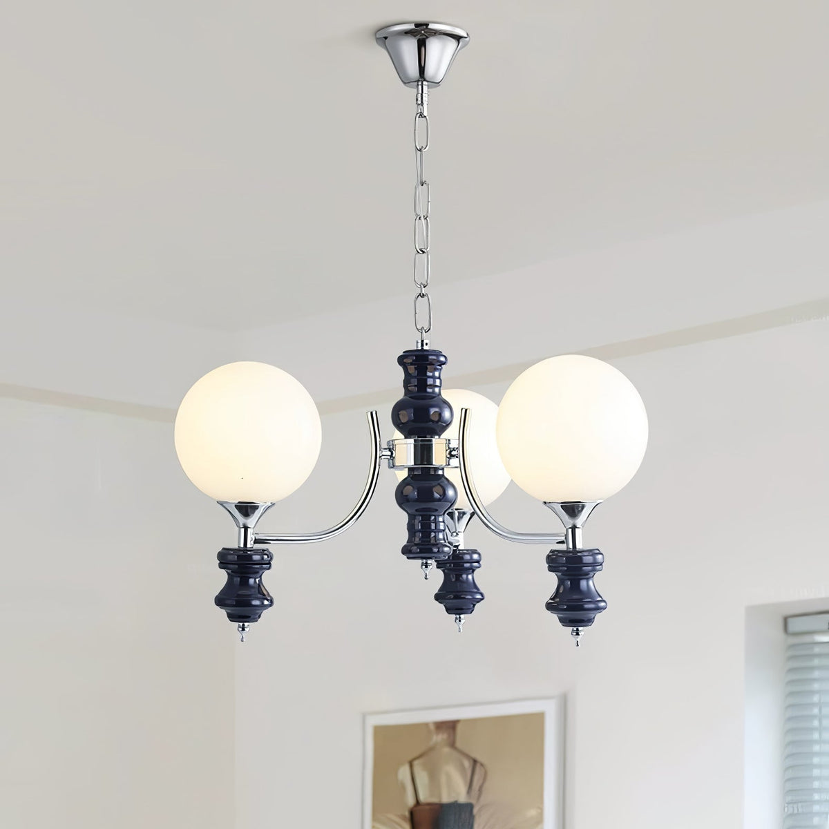 Regal Orb Curated Mouth-Blown Frosted Glass Chan – architectural ceiling profile