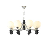 Regal Orb Curated Mouth-Blown Frosted Glass Chan – structural canopy joint detail #1
