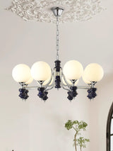 Regal Orb Curated Mouth-Blown Frosted Glass Chan – unlit natural material contrast