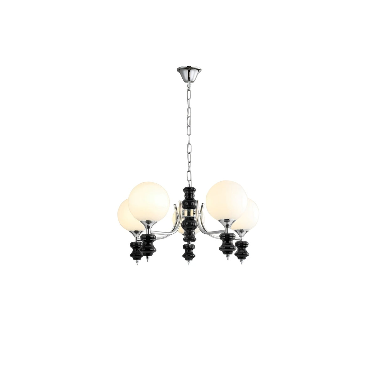 Regal Orb Curated Mouth-Blown Frosted Glass Chan – dimensional scale reference #1