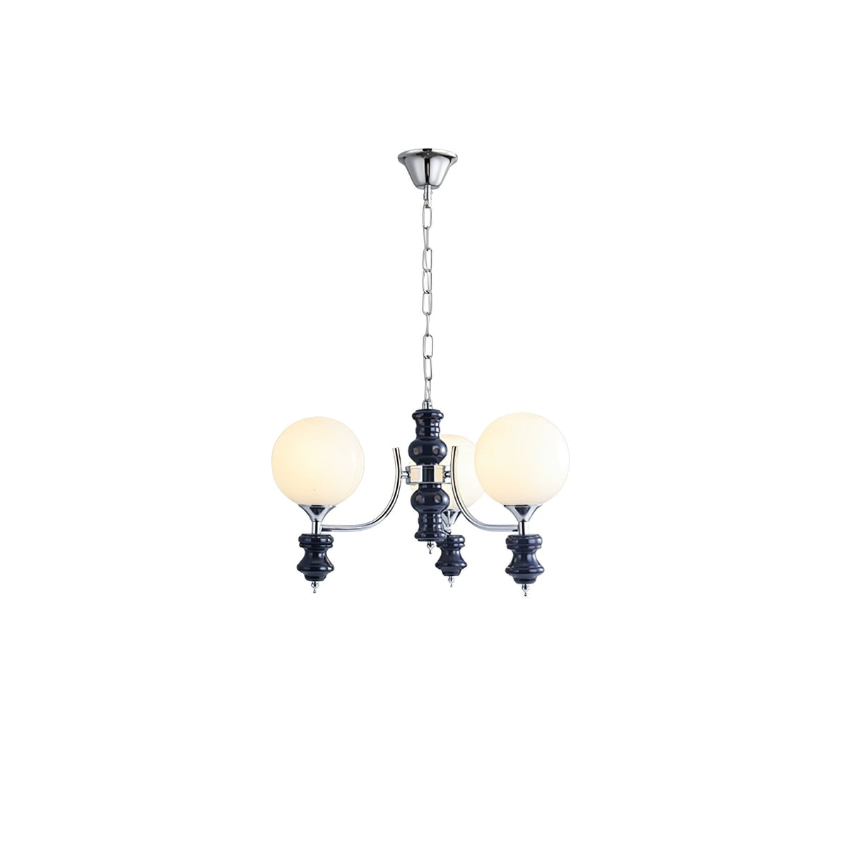 Regal Orb Curated Mouth-Blown Frosted Glass Chan – architectural ceiling profile #1