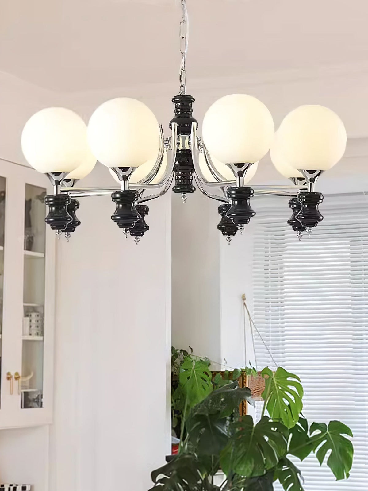 Regal Orb Curated Mouth-Blown Frosted Glass Chan – dimensional scale reference