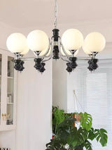 Regal Orb Curated Mouth-Blown Frosted Glass Chan – dimensional scale reference