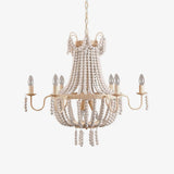 Regas Curated Iron & Glass Chandelier – macro detail view