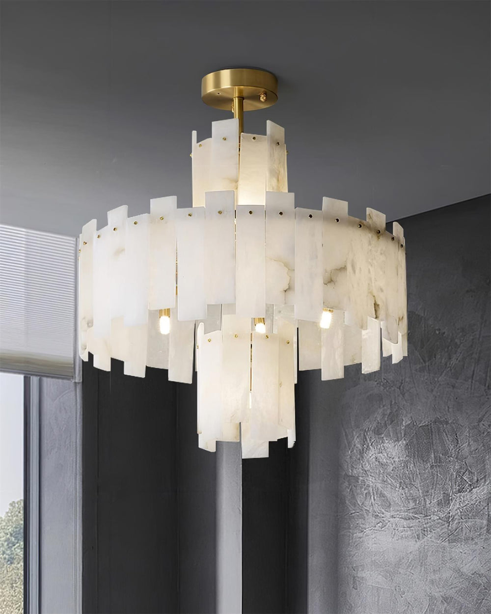 Regina Alabaster Curated Alabaster Chandelier