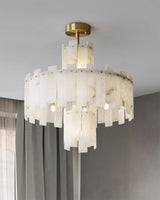 Regina Alabaster Curated Alabaster Chandelier – architectural ceiling profile