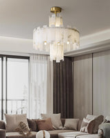 Regina Alabaster Curated Alabaster Chandelier – structural canopy joint detail