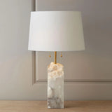 Spanish Alabaster Table Lamp View 6 | Natural Spanish Alabaster Regina Table Lamp | Modern Luxury Lighting | JINSHE | JINSHE