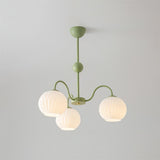 Renee Curated Mouth-Blown Frosted Glass Chandeli – 3 Heads ∅ 25.6 x H 13.7 finish configuration